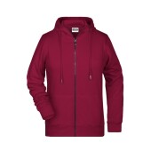 Ladies' Zip Hoody - wine - 3XL