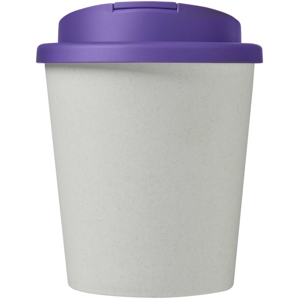 Americano® Espresso Eco 250 ml recycled tumbler with spill-proof lid - White/Purple