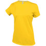 Dames t-shirt ronde hals korte mouwen Yellow 3XL