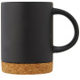 Neiva 425 ml ceramic mug with cork base - Solid black