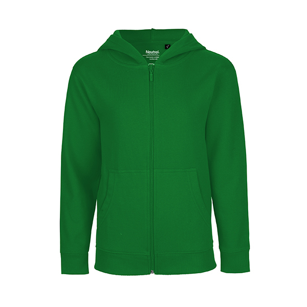 Neutral kids hoodie zip-Green- 152/158