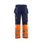 High Vis werkbroek 4-weg-stretch met gereedschapszakken