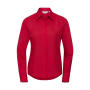 Ladies' LS Fitted Poplin Shirt - Classic Red - 3XL