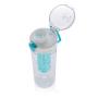 Honeycomb afsluitbare lekvrije waterfles met infuser, turquoise