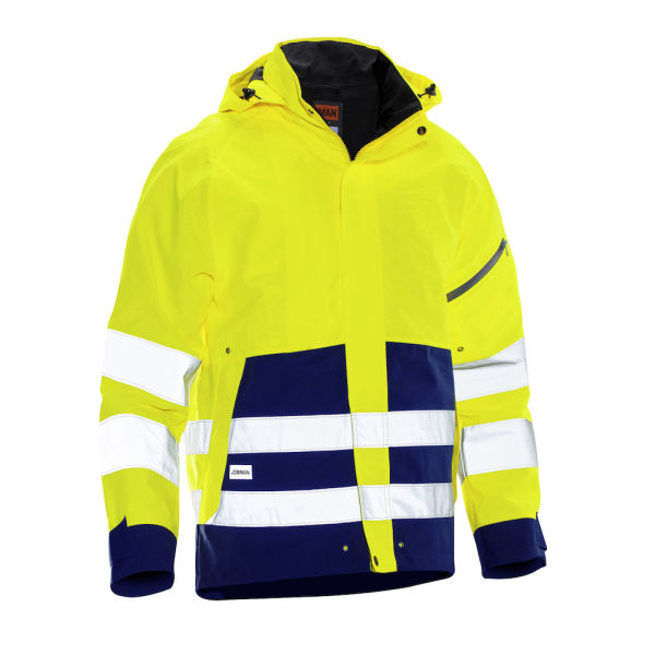 1273 Hi-vis shell jacket geel/navy s