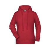 Ladies' Hoody - carmine-red-melange - XS