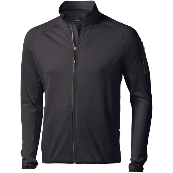 Mani men's performance full zip fleece jacket - Solid black - S