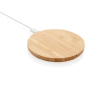 Bamboo 5W round wireless charger, brown