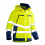Jobman 1283 Hi-vis shell jacket geel/navy xs
