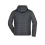 Men's Knitted Hybrid Jacket - grey-melange/anthracite-melange - S