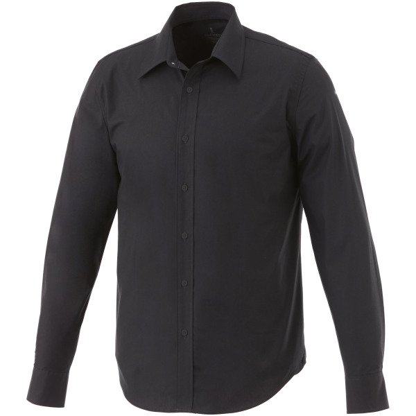 Hamell long sleeve men's shirt - Solid black - XS