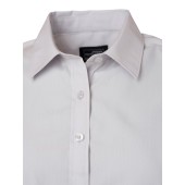 Ladies' Shirt Shortsleeve Poplin - light-grey - 3XL