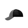 MB6215 6 Panel Elastic Fit Mesh Cap - dark-grey-melange/black - S/M