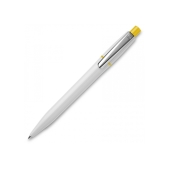 Ball pen Semyr hardcolour - White / Yellow