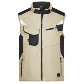 Workwear Softshell Vest - STRONG - - stone/black - 4XL