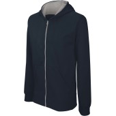Kindersweater met rits en capuchon Navy / Fine Grey 12/14 ans