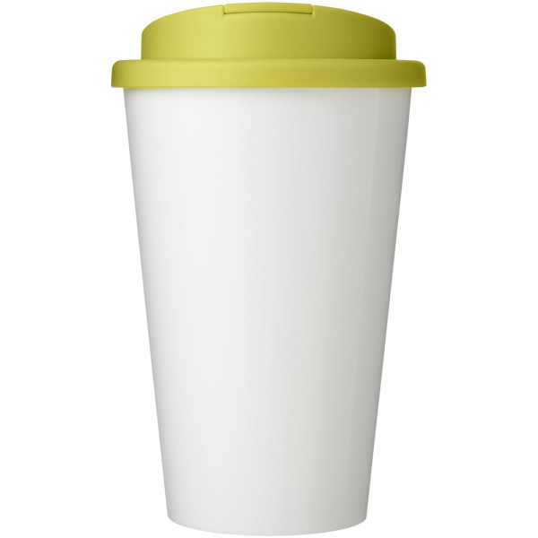 Brite-Americano® 350 ml tumbler with spill-proof lid - White/Lime