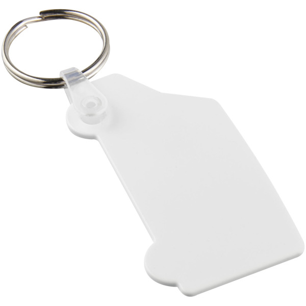 Tait van-shaped recycled keychain - White