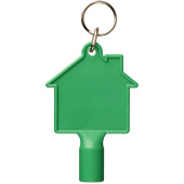 Maximilian huisvormige nuts-sleutel met sleutelhanger - Groen