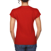 Softstyle® Fitted Ladies' V-neck T-shirt Red XL
