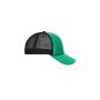 MB6550 5 Panel Retro Mesh Cap - green/black - one size