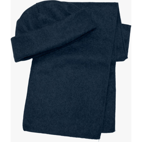 Polyester fleece (200 gr/m²) muts en sjaal Russo blauw
