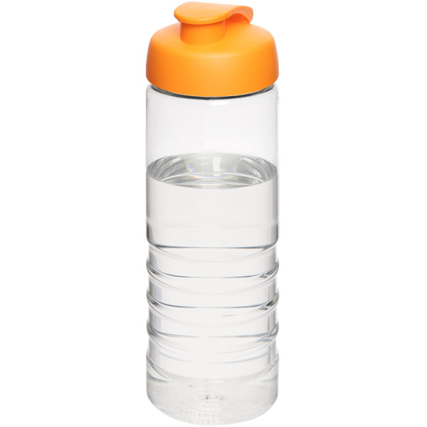 H2O Active® Treble 750 ml flip lid sport bottle - Transparent/Orange