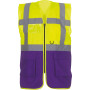 Signalisatie multifunctioneel executive vest Hi Vis Yellow / Purple L