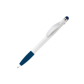 Balpen Cosmo stylus hardcolour - Wit / Donker Blauw