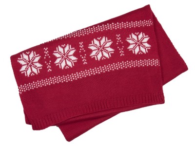 Gebreide kerstsjaal met sterrenpatroon Gebreide kerstsjaal met sterrenpatroon