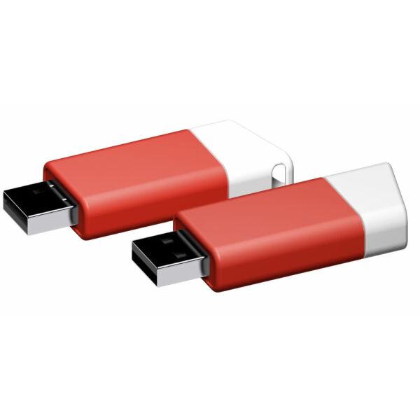 USB stick Flow 2.0 wit-rood 64GB