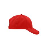MB6118 Brushed 6 Panel Cap rood one size