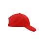 MB6118 Brushed 6 Panel Cap rood one size