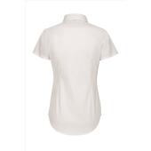 B&C Black Tie Shortsleeve Women, White, XXL