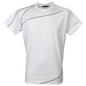 SW RILA MEN functioneel heren T-shirt met korte raglan mouwen. Geschikt als sport shirt en voor dagelijks gebruik. 100% polyester, 135 g/m2. S-3XL wit