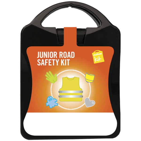 MyKit Mediuim Junior Road Safety kit - Zwart