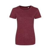 AWDis Ladies Tri-Blend T-Shirt, Heather Burgundy, XL, Just Ts