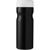 H2O Active® Base 650 ml drikkeflaske med skruelåg - Ensfarvet sort/Hvid