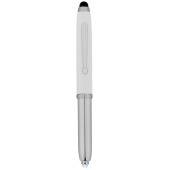 Xenon stylus balpen met LED lampje - Wit/Zilver