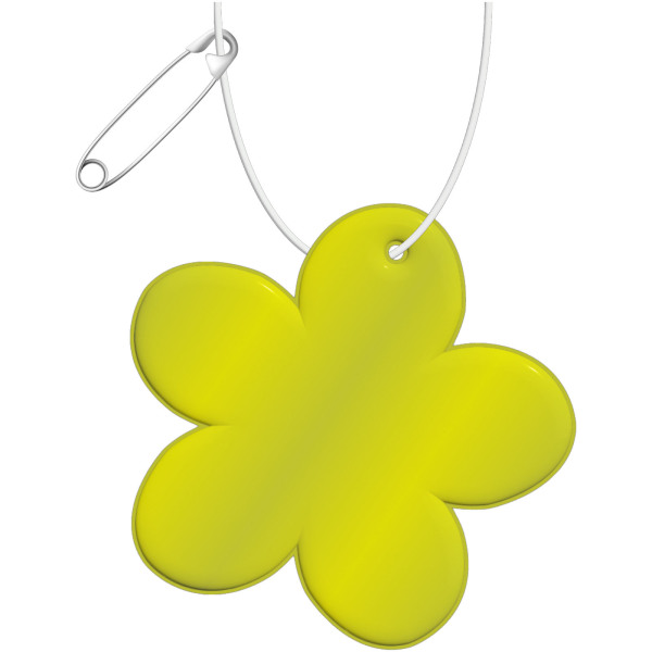 RFX™ H-13 reflecterende TPU hanger met bloemen - Neongeel