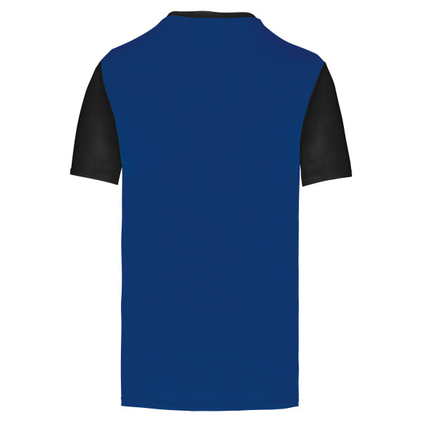 Volwassen tweekleurige jersey met korte mouwen Dark Royal Blue / Black 3XL