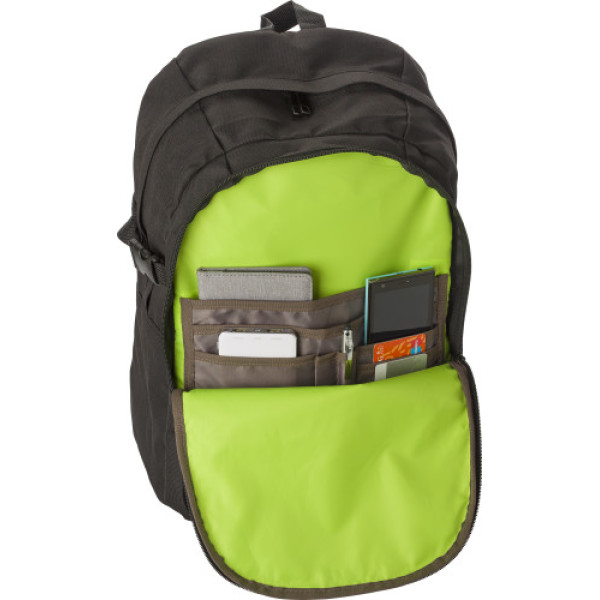 Rucksack aus 600D Polyester mit integriertem RFID Schutz Marley Schwarz