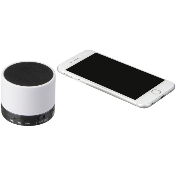 Duck cilinder Bluetooth® speaker met rubberen afwerking - Wit