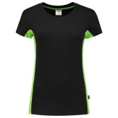 T-shirt Bicolor Dames 102003 Black-Lime 3XL
