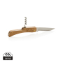 Wooden knife with bottle opener, brown
