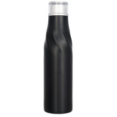 Hugo 650 ml koper vacuüm geïsoleerde drinkfles met auto verzegeling - Zwart
