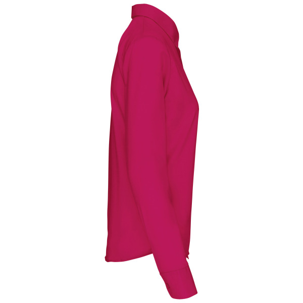 Overhemd in onderhoudsvriendelijk polykatoen-popeline dames Fuchsia XL