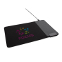 Mousepad with 15W wireless charging and USB ports, black