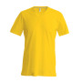 T-shirt V-hals korte mouwen Yellow XXL