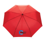 20.5" Impact AWARE™ RPET 190T Pongee bamboo mini umbrella, red